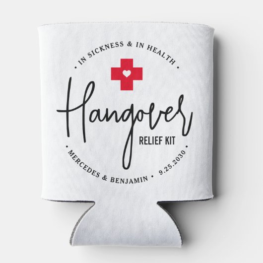 Hangover Relief Kit Personalized Wedding Favor Blikjeskoeler (Achterkant)