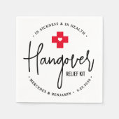 Hangover Relief Kit Personalized Wedding Favor Servet (Voorkant)