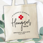 Hangover Relief Kit Personalized Wedding Tote Bag<br><div class="desc">Hangover Relief Kit. Deze leuke bruiloft gunt canvas tas is perfect om je eigen kits te maken voor je gasten, essentieel als je van plan bent om een open bar te hebben. Bezoek ons collectie voor huwelijksgunsten, en hangover kit gunsten en trouwkeepsakes. Personaliseer met naam en datum. COPYRIGHT © 2020...</div>