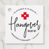 Hangover Relief Kit Persoonlijke bruiloft Bedankjes Labels (Voorkant)