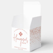 Hangover Relief Kit Roos Gold Glitter Wedding Bedankdoosjes (Geopend)