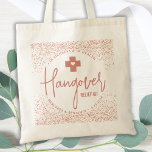 Hangover Relief Kit Roos Gold Wedding Favor Tote Bag<br><div class="desc">Hangover Relief Kit. Deze leuke bruiloft gunt canvas tassen zijn perfect om je eigen kits te maken voor je gasten, essentieel als je van plan bent om een open bar te hebben. Bezoek ons collectie voor huwelijksgunsten, en hangover kit gunsten en trouwkeepsakes. Personaliseer met naam en datum. COPYRIGHT © 2020...</div>