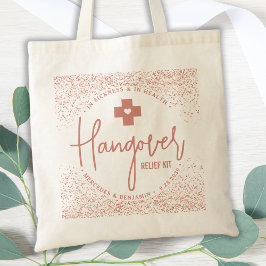 Hangover Relief Kit Roos Gold Wedding Favor Tote Bag