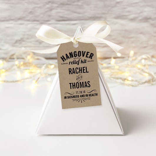 Hangover Relief Kit | Weddenschap-terugvorderingsv Cadeaulabel