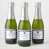 Hangover Relief Navy and White Sparkling Wijnetiket (Flessen)