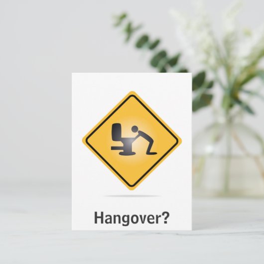 Hangover verticale tekst grappig briefkaart (Staand voorkant)