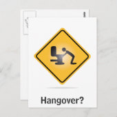 Hangover verticale tekst grappig briefkaart (Voorkant / Achterkant)