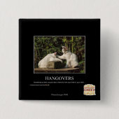 Hangovers Vierkante Button 5,1 Cm (Voorkant)
