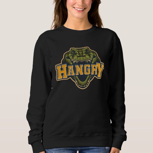 Hangry Crocodile Gator Alligator Hungry Angry Trui (Voorkant)