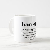 "hangry"-definitie koffie-mok koffiemok (Voorkant links)