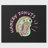 Hangry Donut Mascot Cadeaupapier (Vlak)