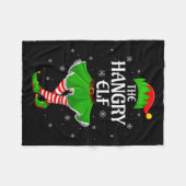 Hangry Elf Christmas Family Girls Women Elf Squad  Fleece Deken (Voorkant (Horizontaal))