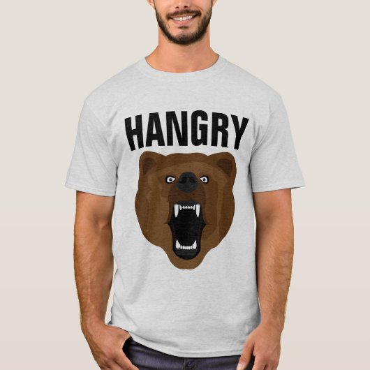 HANGRY GRIZZLY BEAR T-Shirts (Voorkant)