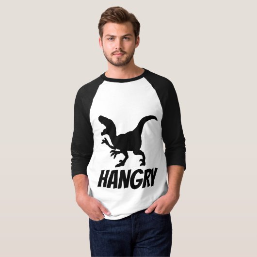 HANGRY (HONGER/BOOS) Grappige T-shirts (Voorkant volledig)