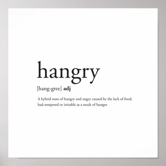 Hangry Poster (Voorkant)