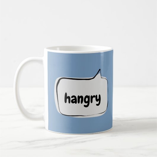 hangry spraakballon koffiemok (Links)