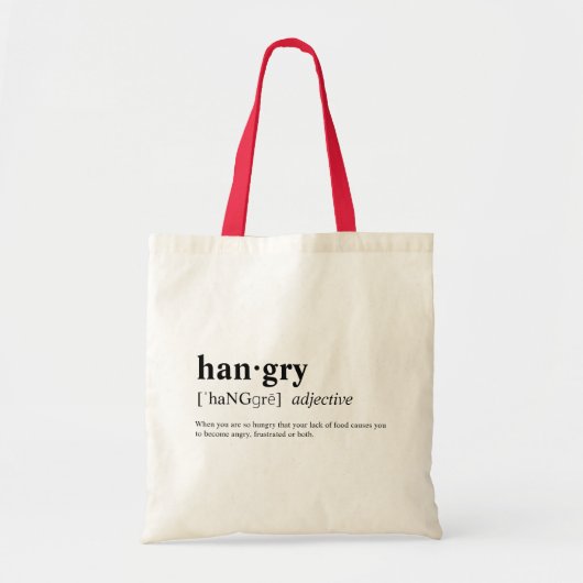 Hangry Tote Bag (Voorkant)
