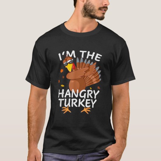 Hangry Turkey Matching Outfit Thanksgiving Pyjama' T-shirt (Voorkant)