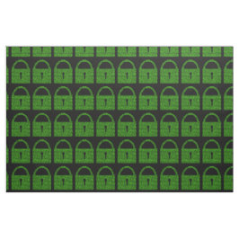 Hangslot Computer Code - Groen op Zwart Stof