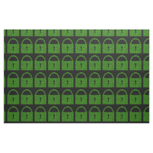 Hangslot Computer Code - Groen op Zwart Stof