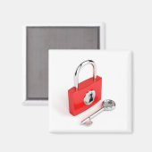 Hangslot en sleutel magneet (Voorkant / Achterkant)
