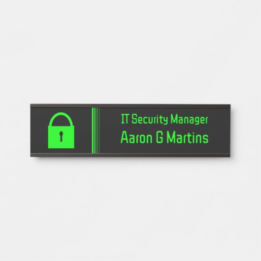 Hangslot IT Security Tech Theme: aangepaste logo-o Deurbordje (Voorkant)