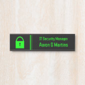 Hangslot IT Security Tech Theme: aangepaste logo-o Deurbordje (Voorkant)