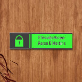 Hangslot IT Security Tech Theme: aangepaste logo-o Deurbordje