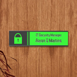 Hangslot IT Security Tech Theme: aangepaste logo-o Deurbordje