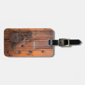 Hangslot op houten deur bagagelabel (Voorkant horizontaal)