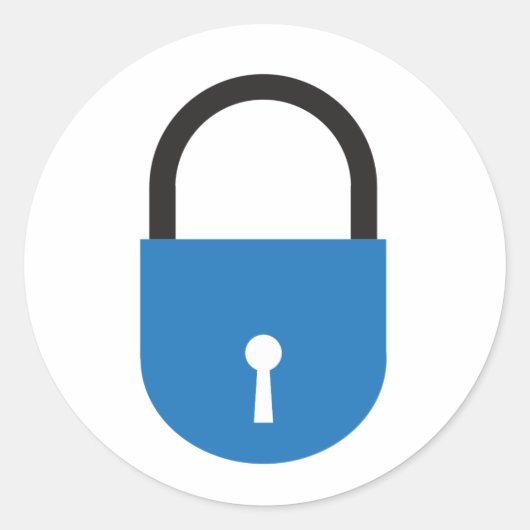 🔒 - hangslot ronde sticker (Voorkant)