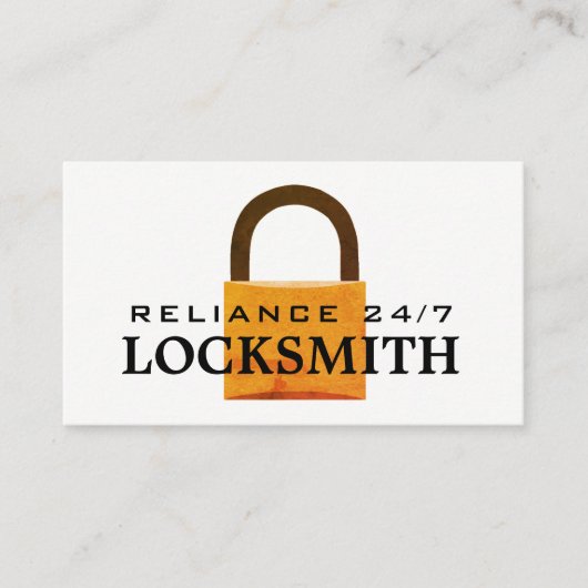 hangslot, slotenmaker Visitekaartje (Voorkant)