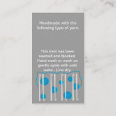 Hangtag of Visitekaartje met haakwerk (Achterkant)