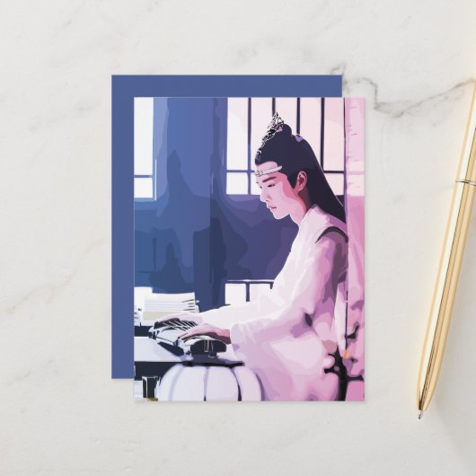 Hanguang Jun Lan Wangji Het Ontemde Briefkaart (Voorkant / Achterkant in situ)