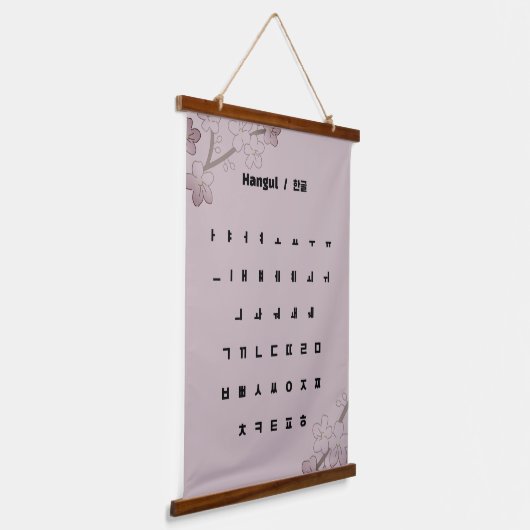 Hangul / 한글 hangend wandkleed (Gebogen)
