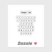 Hangul / 한글 sticker (Vel)