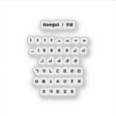 Hangul / 한글 sticker (Voorkant)