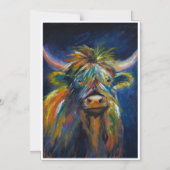 Hangus Highland koe Magnetische Uitnodiging (Voorkant)