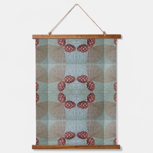 Hangwandtapijt met Ponderosa Pinecones Hangend Wandkleed (Voorkant)