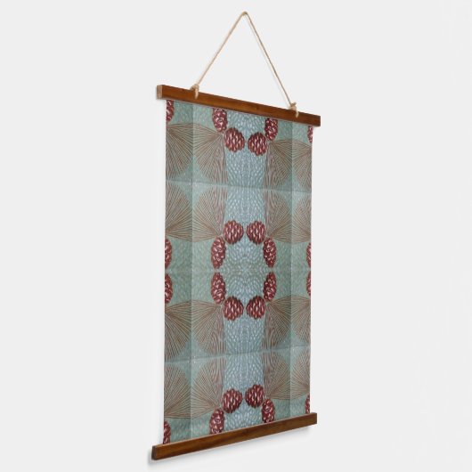 Hangwandtapijt met Ponderosa Pinecones Hangend Wandkleed (Gebogen)