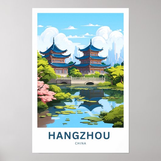 Hangzhou China Reisprint Poster (Voorkant)