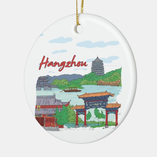 Hangzhou Keramisch Ornament (Links)