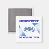 Hanian Empire Flag One World One People Magnet (Voorkant / Achterkant)