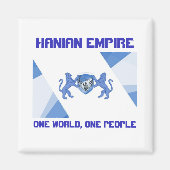 Hanian Empire Flag One World One People Magnet (Voorkant)