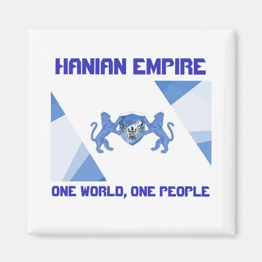 Hanian Empire Flag One World One People Magnet (Voorkant)