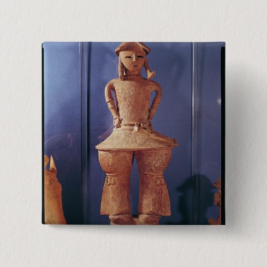 Haniwa-cijfer 250-550 vierkante button 5,1 cm (Voorkant)