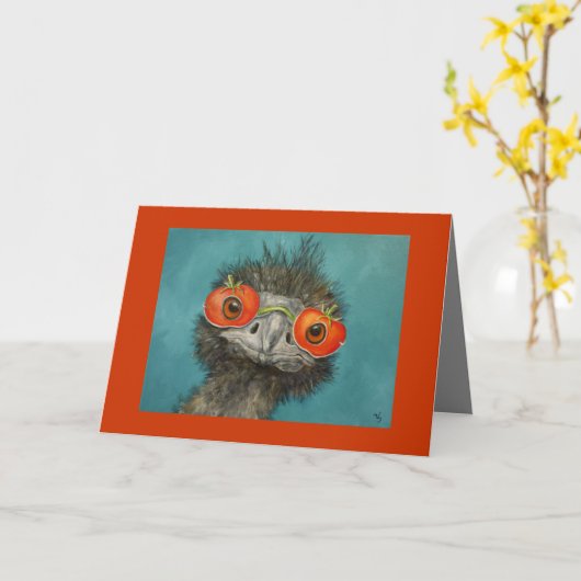 Hank de Emu-kaart Kaart (Gele Bloem)