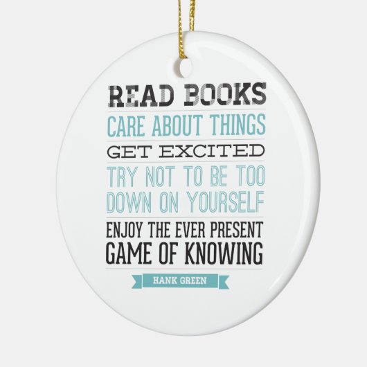 Hank Green Quote Keramisch Ornament (Links)