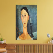 Hanka Zborowska met een Candlestick, 1919 Canvas Afdruk (Insitu (Woonkamer))