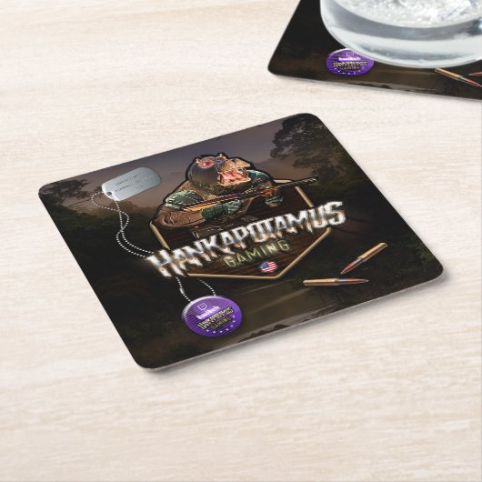 Hankapotamus Kartonnen Onderzetters (Schuin)